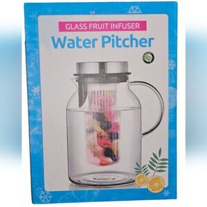 Amazon Borosilicate Glass Hot and Cold Water Infusion Pitcher 2 Quart Capacity